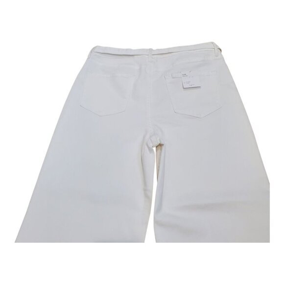 NWT VIGOSS SZ 11/30 High Rise Cropped Wide Leg Jeans w/Matching Belt in White - Picture 5 of 10